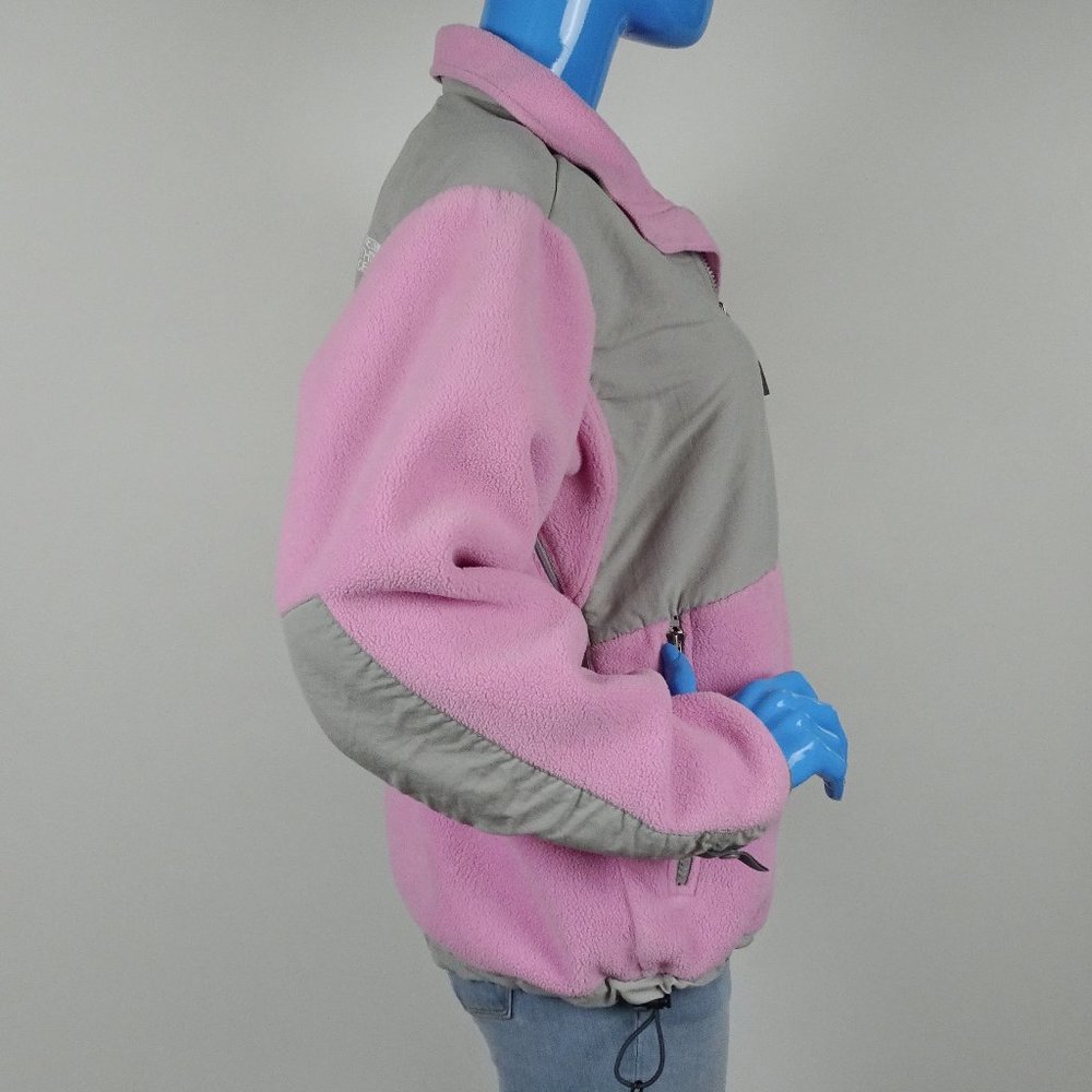 The North Face Womens M 8 10 Retro Denali Pink Gray Fleece Jacket Polartec 300 - Picture 5 of 8